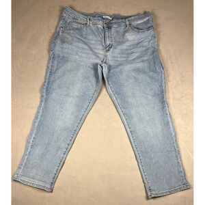 Sonoma Goods For Life Womens 18 Light Wash Girlfriend Jeans Relaxed Tapered Leg